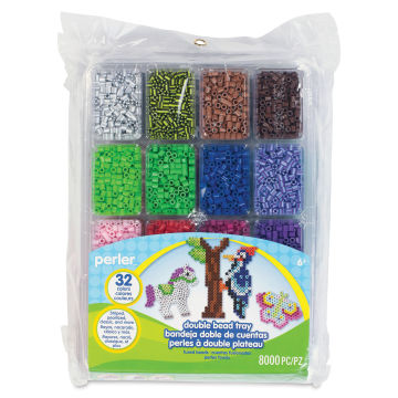 Perler Bead Tray - Assorted Colors, Pkg of 8000, front of the packaging