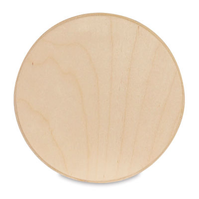Walnut Hollow Birch Value Plaques - Front view of unfinished Circle Plaque