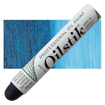 Open in modal - Shiva Oilstik Oil Paint - Teal oilstik and swatch