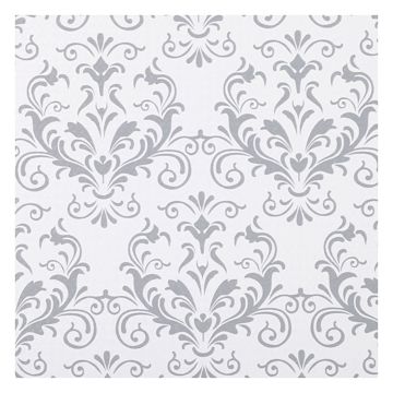 Open in modal - Duck EasyLiner Adhesive Laminate - Gray Damask, 20" x 15 ft - close-up