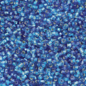 John Bead Czech Glass Seed Beads - Aqua, Silver Lined, 10/0, 22 g vial