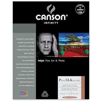 Open in modal - Canson Infinity PrintMaKing Rag Paper - 8-1/2" x 11", Pkg of 25