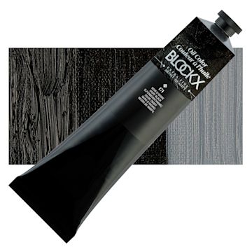 Open in modal - Blockx Artist Oil Color - Ivory Black, 200 ml tube and swatch