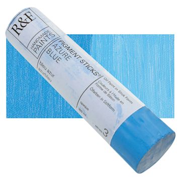 Open in modal - R&F Pigment Stick - Azure Blue, 100 ml stick and swatch