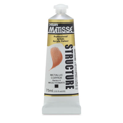 Matisse Structure Acrylics - Upright 75 ml Tube of Metallic Copper
