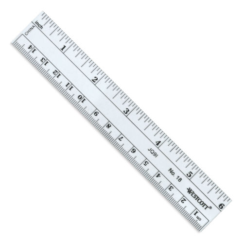 Metal Ruler 6 inch. Metric and American