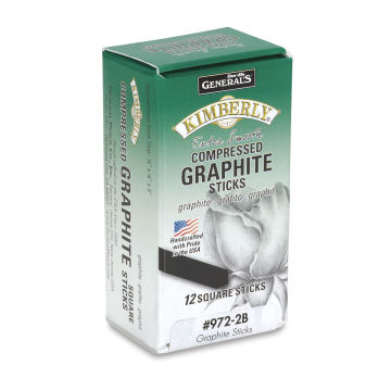 General's Kimberly Graphite Sticks - Left angled view of package of 12 2B Sticks