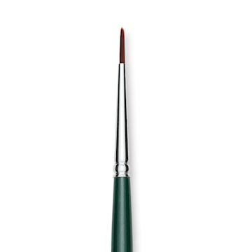Open in modal - Silver Brush Ruby Satin Synthetic Brush - Round, Size 1, Short Handle close-up
