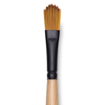 Open in modal - Dynasty Black Gold Brush - Wave Filbert, Short Handle, Size 12 close up