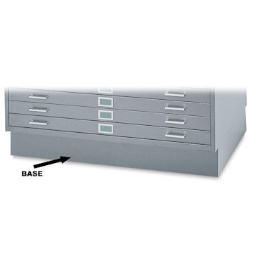 Open in modal - Safco 5-Drawer Steel File - Gray, Flat File Base, Small