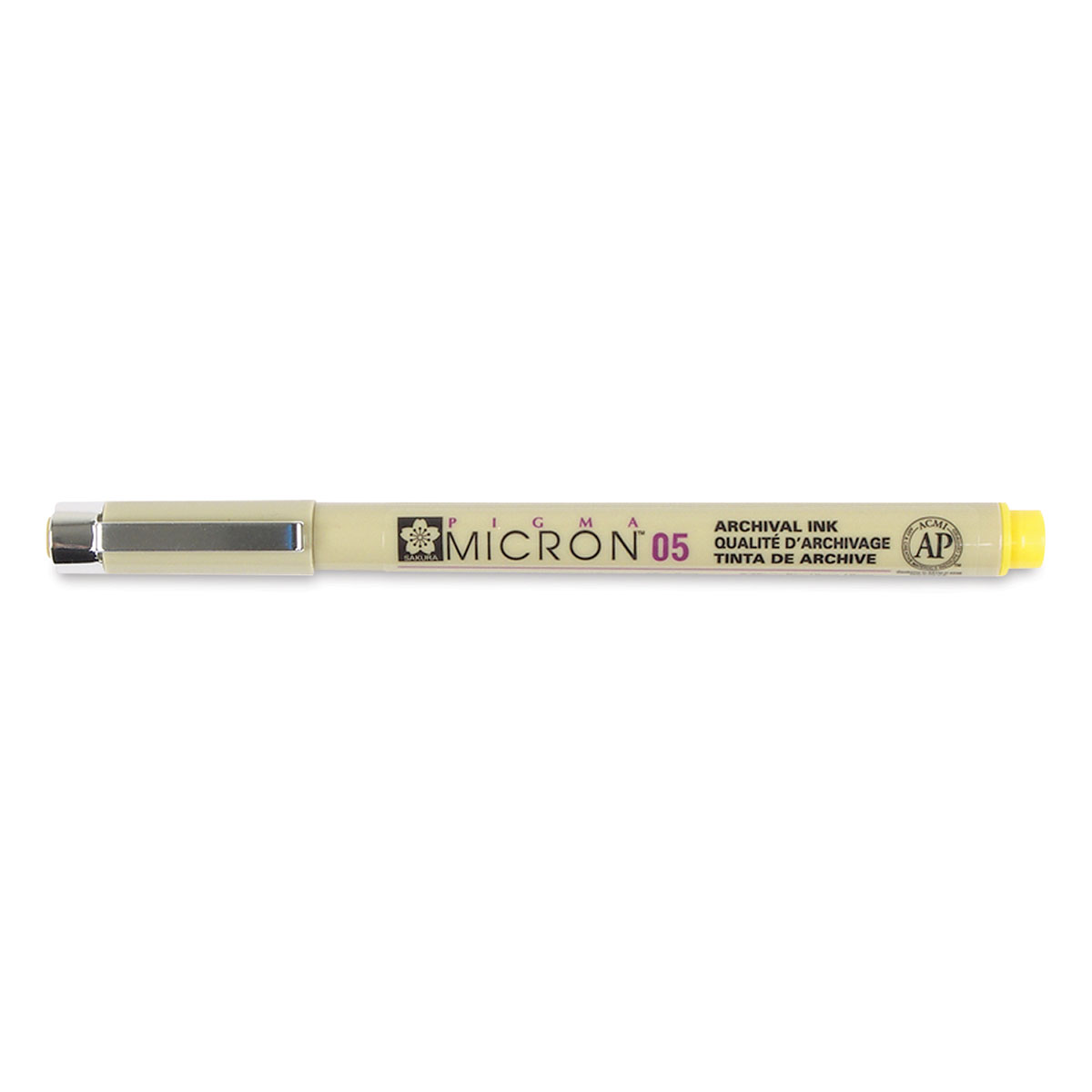 Sakura Pigma Micron 05 Pen, 0.45mm, Yellow