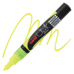 Uni-Ball Uni Chalk Marker - Fluorescent Yellow, 1.3 mm