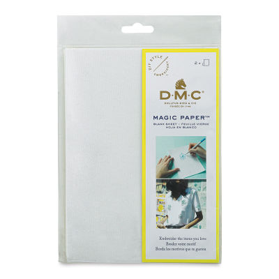 DMC Magic Paper Embroidery - Front of Package of 2 Blank sheets 