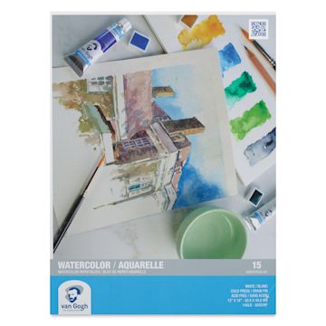 Open in modal - Van Gogh Watercolor Block - 12" x 16", front cover
