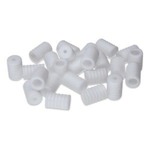 Silicone Cord Lock, White, Cylinder, Package of 48