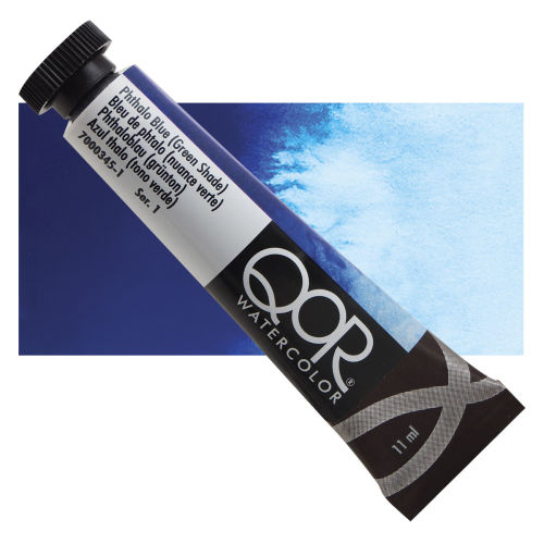 QoR Modern Watercolors - Phthalo Blue (Green Shade), 11 ml tube