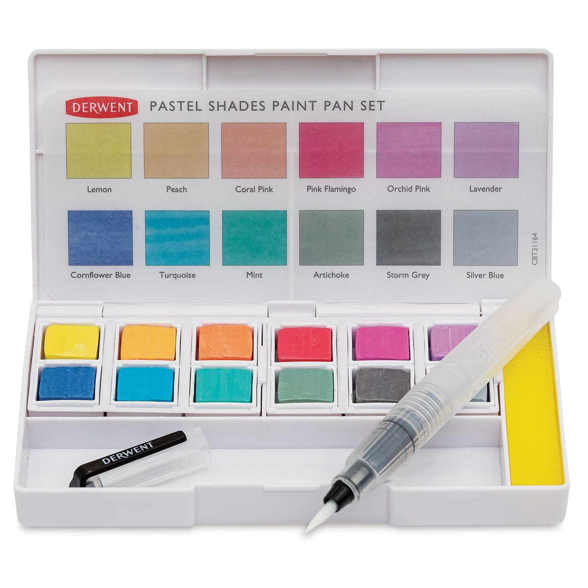 Derwent Pastel Shades Paint Pan Set, 12 Colours, Paints