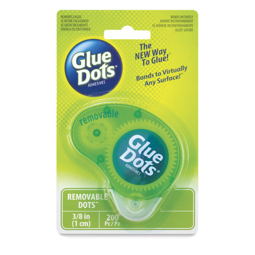 Glue Dots, Removable Adhesives with Dispenser, 3/8 inch, 200 Count