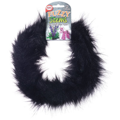 Pepperell Craft Fuzzy Stems - 9 Ft Roll of Black wire on hanging label