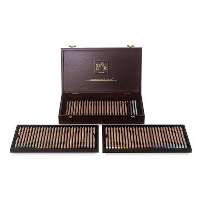 Caran d'Ache Luminance Colored Pencils - Assorted Colors, Wood Box, Set of 80