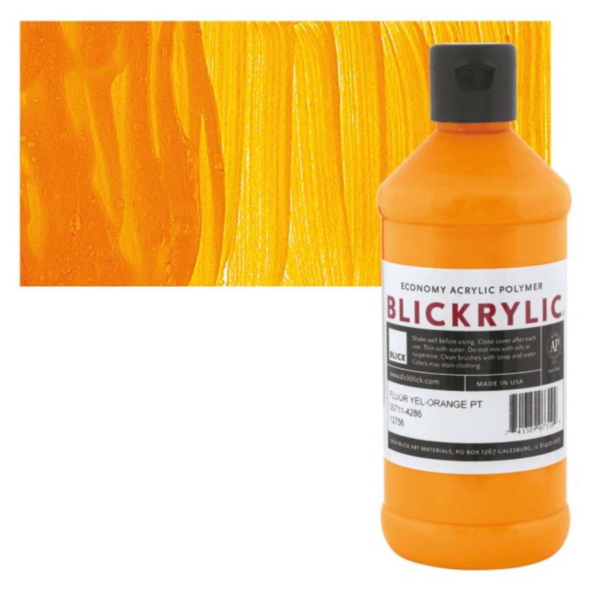 Blickrylic Student Acrylics - Fire Red, Half Gallon