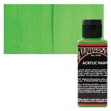 Open in modal - Alpha6 Alphakrylic Acrylic Paint - Slime Green, 5 oz bottle and swatch