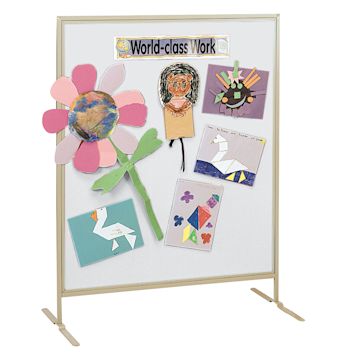Open in modal - Multiplex Child Size Panel - White Fabric, Hook & Loop Fabric, Beige Frame