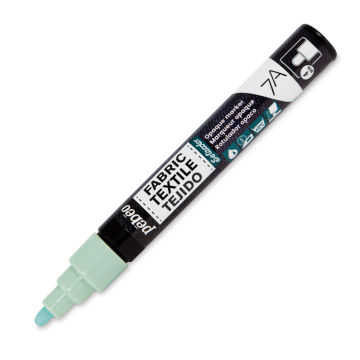 Pebeo 7A Opaque Fabric Marker - Pastel Green, 4 mm (Cap off)