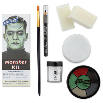 Graftobian Halloween Makeup Kit - Components of Monster Kit