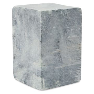 Open in modal - Gian Carlo Stoneworks Green Indian Soapstone Block - 4 lb, 4-1/2" x 3" x 3", unpolished, vertical
