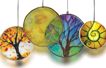 Painted Glass Light Catchers
