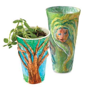 Upcycled Tissue Vases