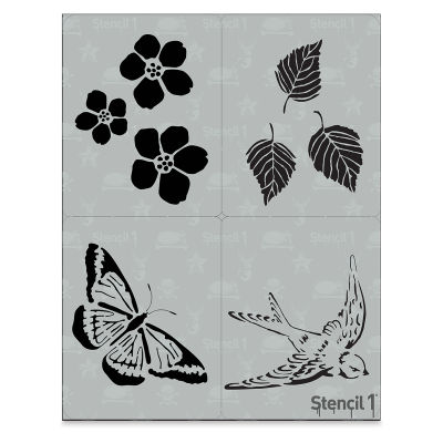 Stencil1 Multipack Stencil - Spring, Set of 4, 8-1/2" W x 11" L