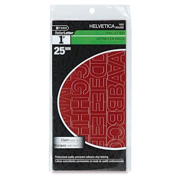 Open in modal - Westcott BetterLetter Self-Adhesive Vinyl Letters – 1” Permanent Letters, Helvetica, Red