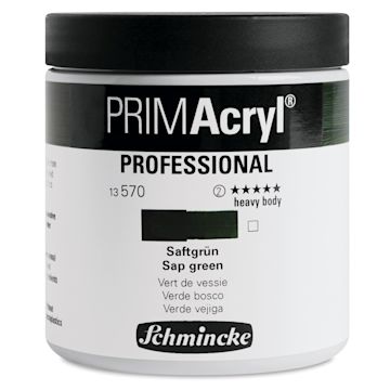 Open in modal - Schmincke Primacryl Professional Acrylic Paint - Sap Green, 237 ml Jar