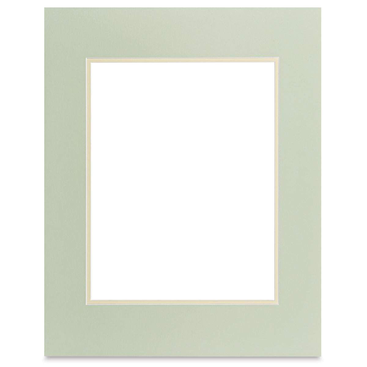 Blick Double Mat - Soft Green / Cream, 16