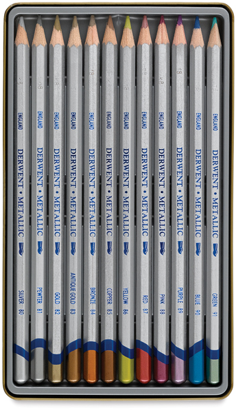 Derwent Metallic 12 Pencils 