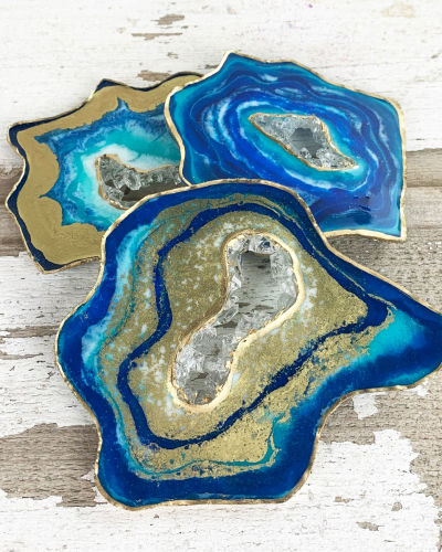 Geode resin art workshop kit- DIY project for age 14+(With full  instructions )