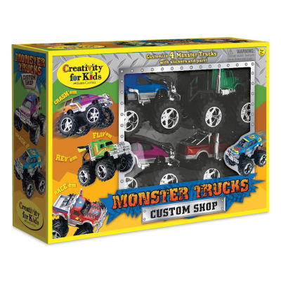 Creativity for Kids Monster Trucks Custom Shop Kit (front of packaging)