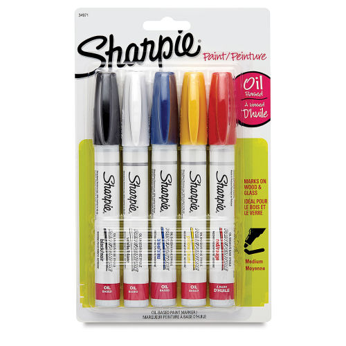 Sharpie Oil-Based Paint Marker, Medium Point, Brown Ink, Pack of 3