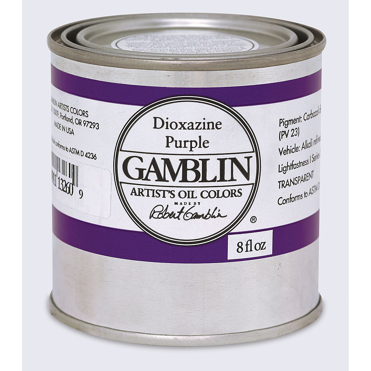Gamblin artists grade dioxazine purple 8oz (729911132609)