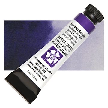 Open in modal - Daniel Smith Extra Fine Watercolor - PrimaTek, Amethyst Genuine, 5 ml Tube and swatch