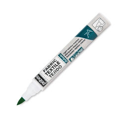 Pebeo 7A Light Fabric Brush Marker - Light Green, 1 mm (Cap off)