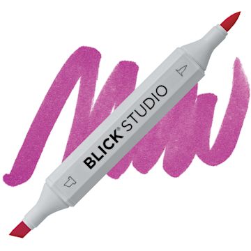 Open in modal - Blick Studio Brush Marker - Magenta marker and swatch