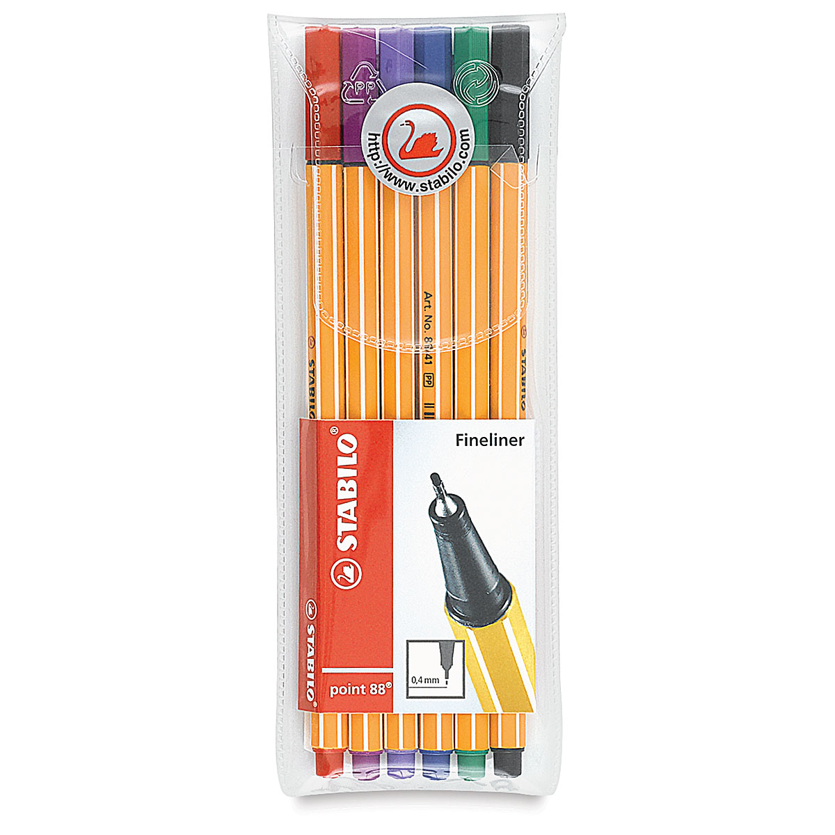 Shinkan Leninisme eer Stabilo Point 88 Fineliner Pen Set - Assorted Colors, Wallet, Set of 6 |  BLICK Art Materials