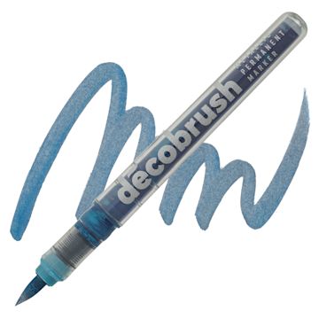 Open in modal - Karin DécoBrush Metallic Marker - Metallic Blue marker and swatch