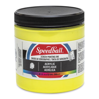 Speedball Permanent Acrylic Screen Printing Ink - Primrose Yellow, 8 oz