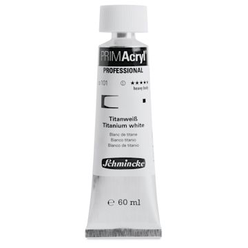 Open in modal - Schmincke Primacryl Professional Acrylic Paint - Titanium White, 60 ml Tube