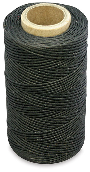 Trimits Black Waxed Linen Thread 22.8 m