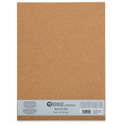 Schulcz Scale Model Cork Sheets - 11-3/4" x 15-3/4", 1 mm, Pkg of 5 Sheets (front of package)